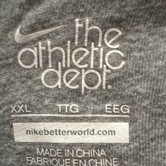 Nike Vintage Men's Dark Blue Zip-Up Hoodie Sweater Cotton Blend Size XXL - Picture 9 of 9